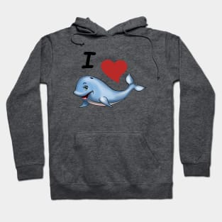 I Love Whales Hoodie